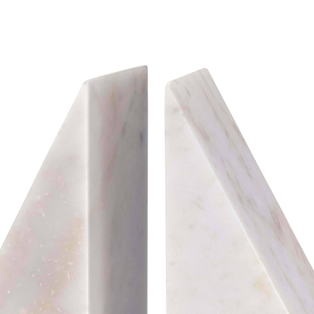 Othello Marble Bookends | White