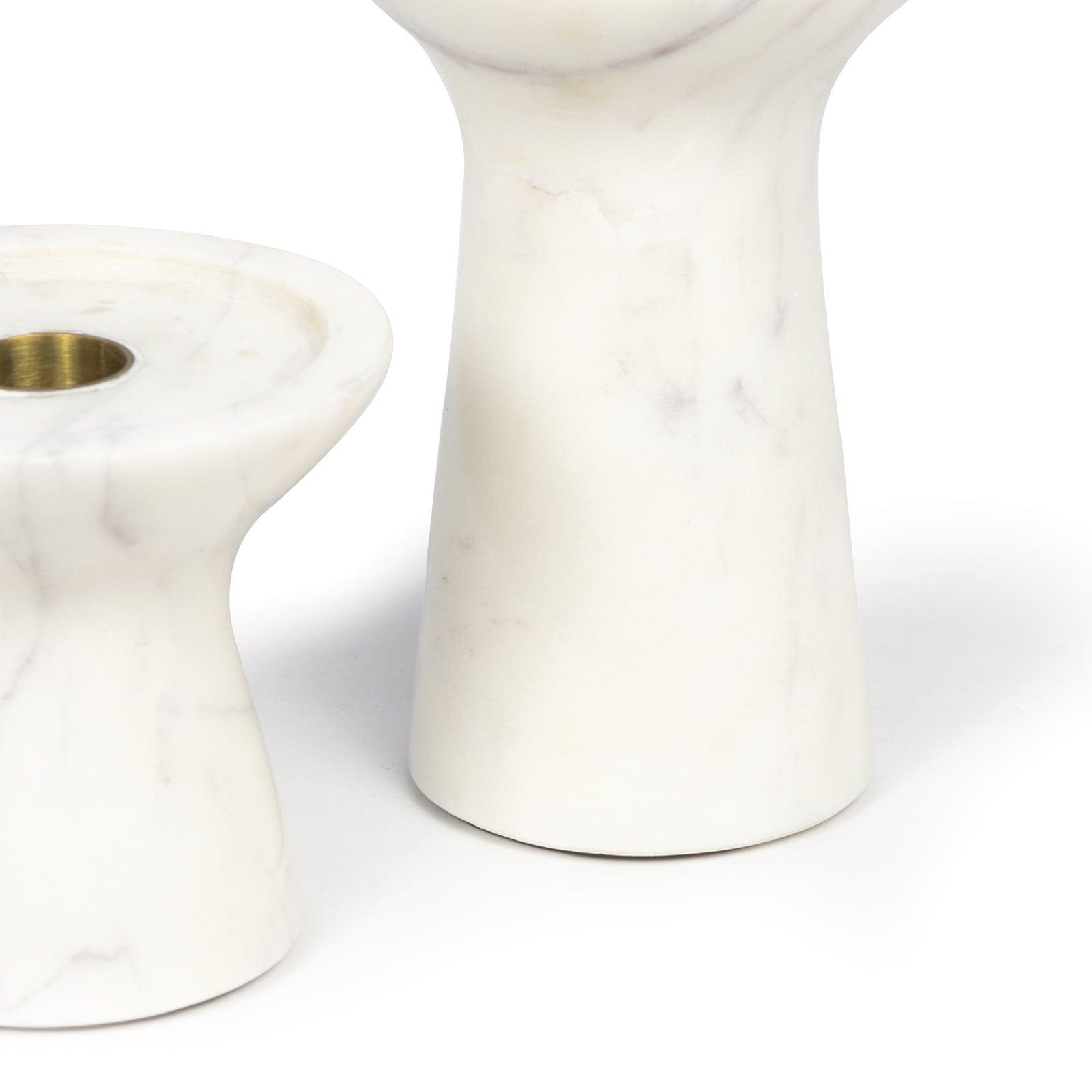 Klein Marble Candle Holder Set | White