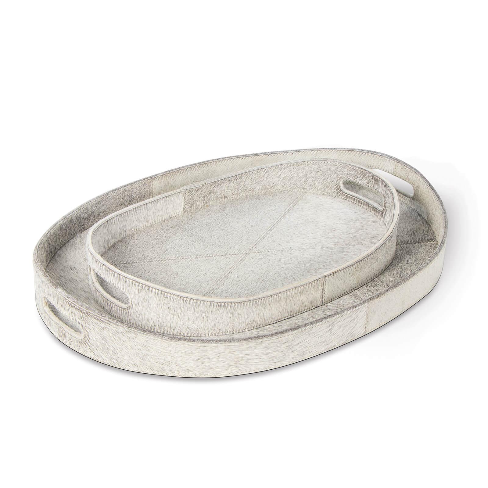 Andres Hair on Hide Tray Set | Grey