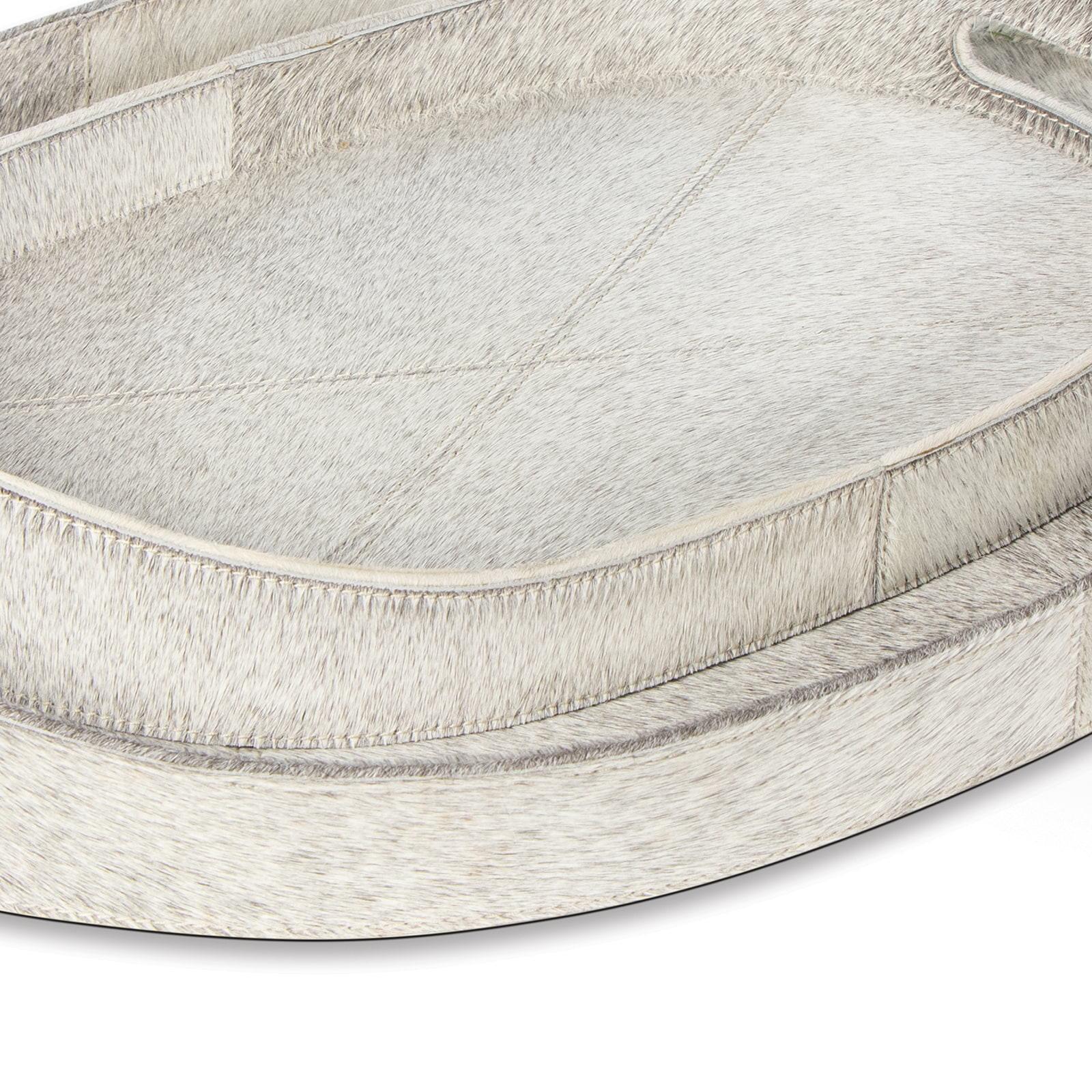 Andres Hair on Hide Tray Set | Grey
