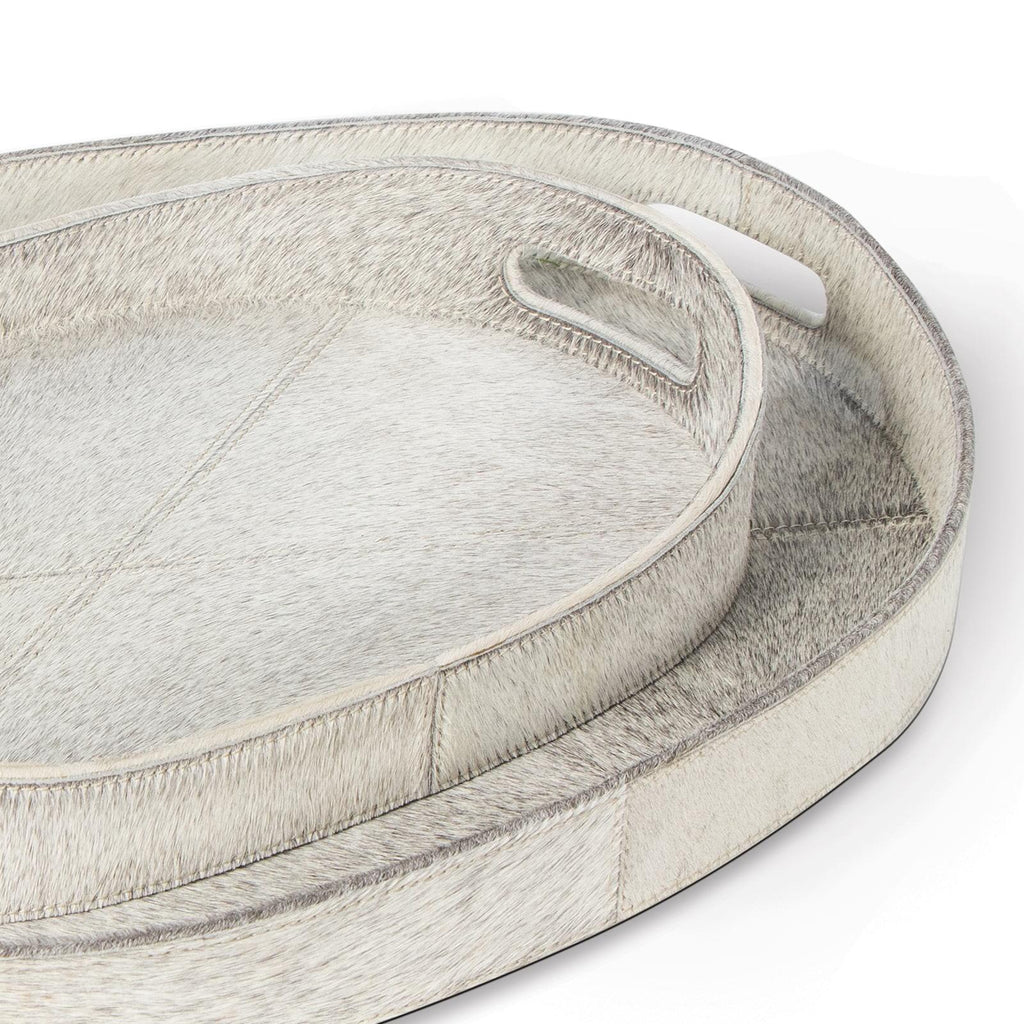 Andres Hair on Hide Tray Set | Grey