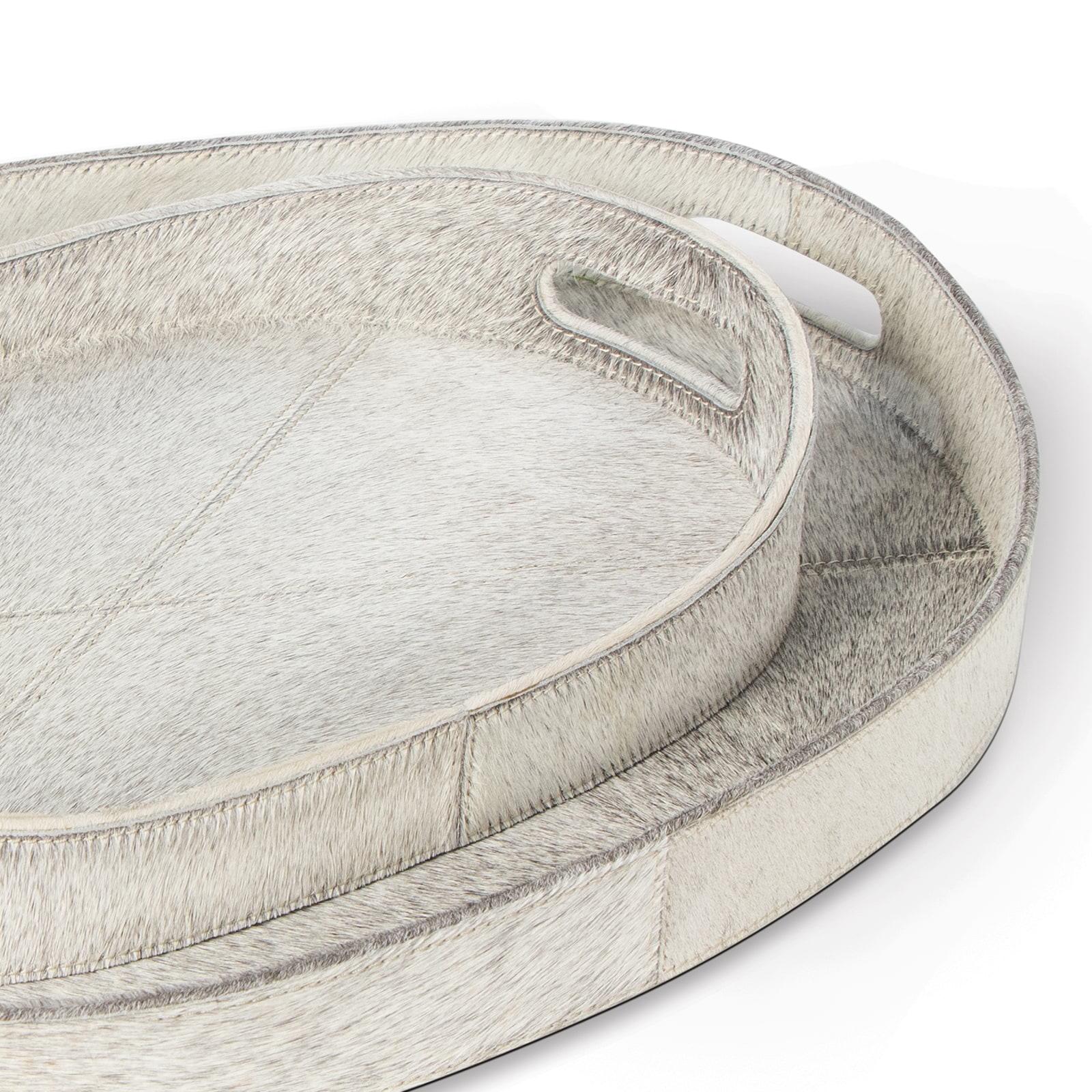 Andres Hair on Hide Tray Set | Grey