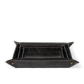 Derby Leather Tray Set | Black