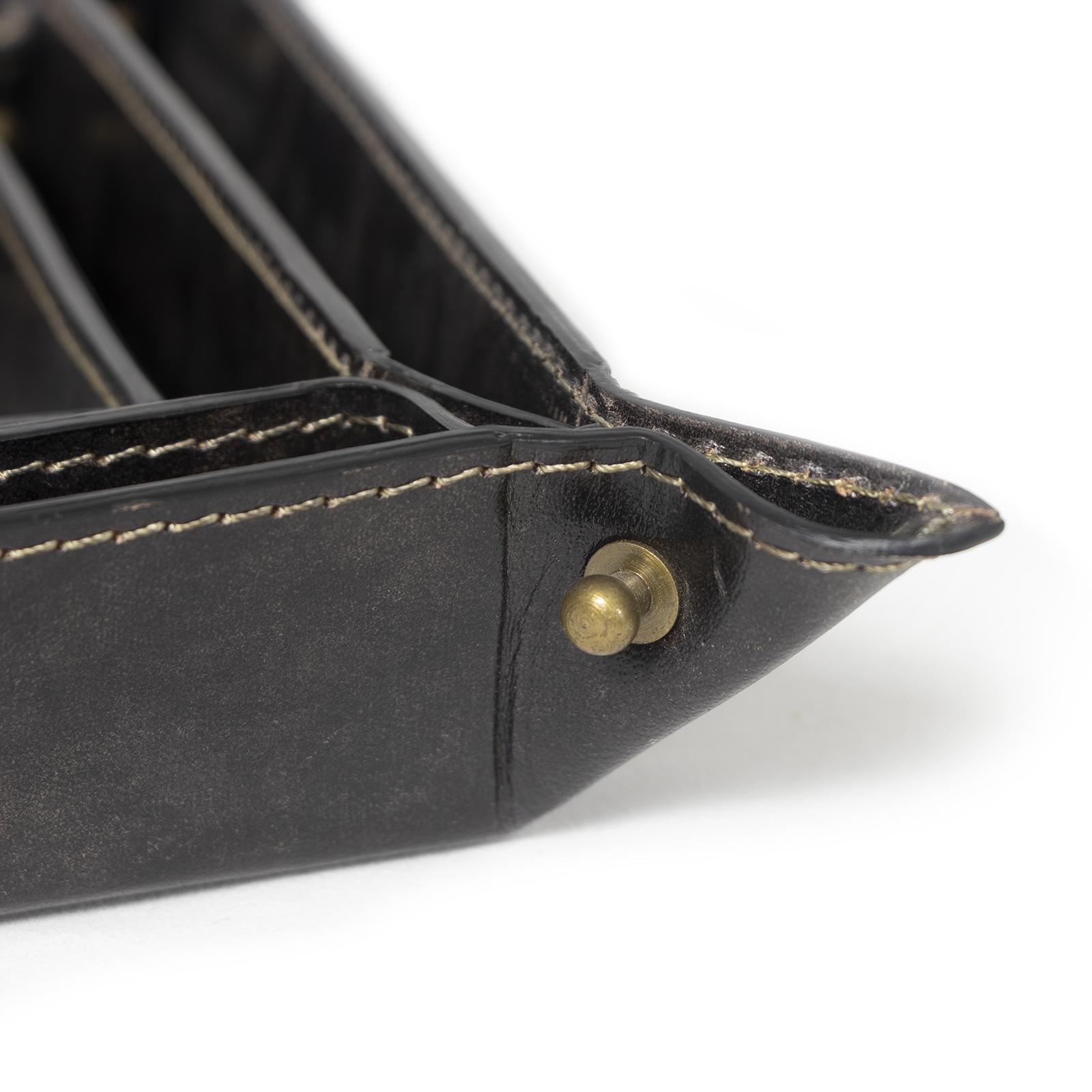 Derby Leather Tray Set | Black