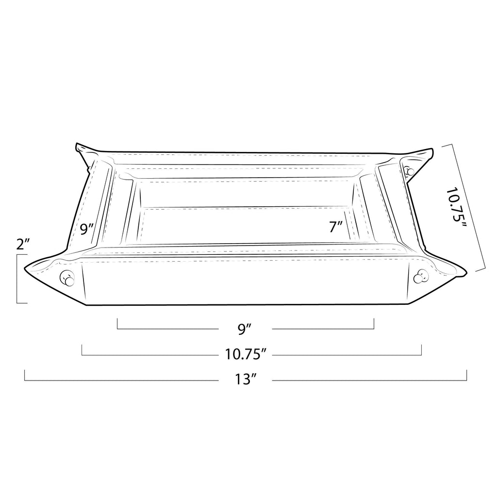 Derby Leather Tray Set | Brown