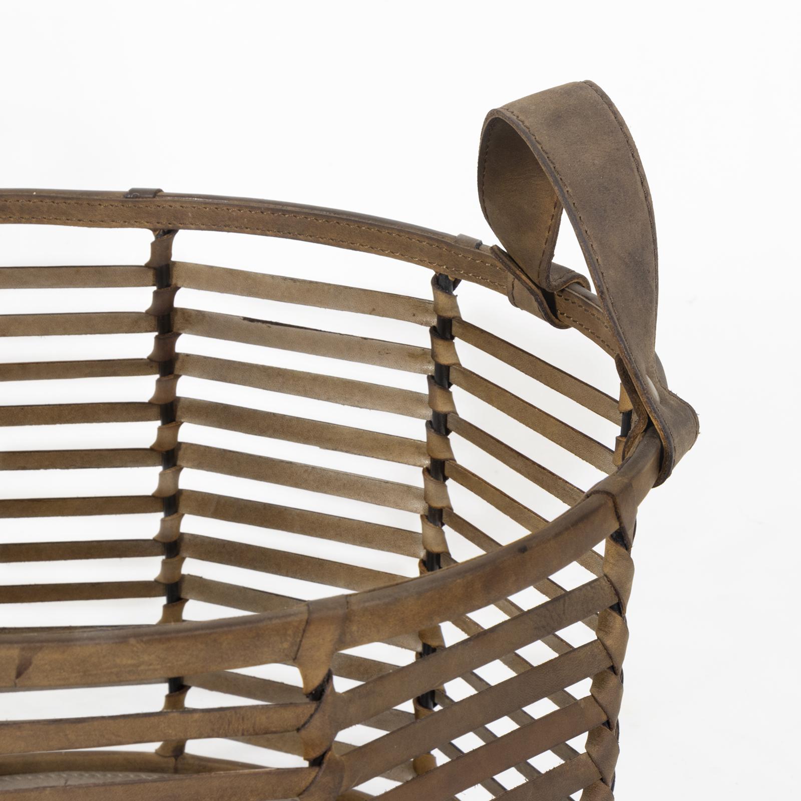 Finn Leather Basket Small