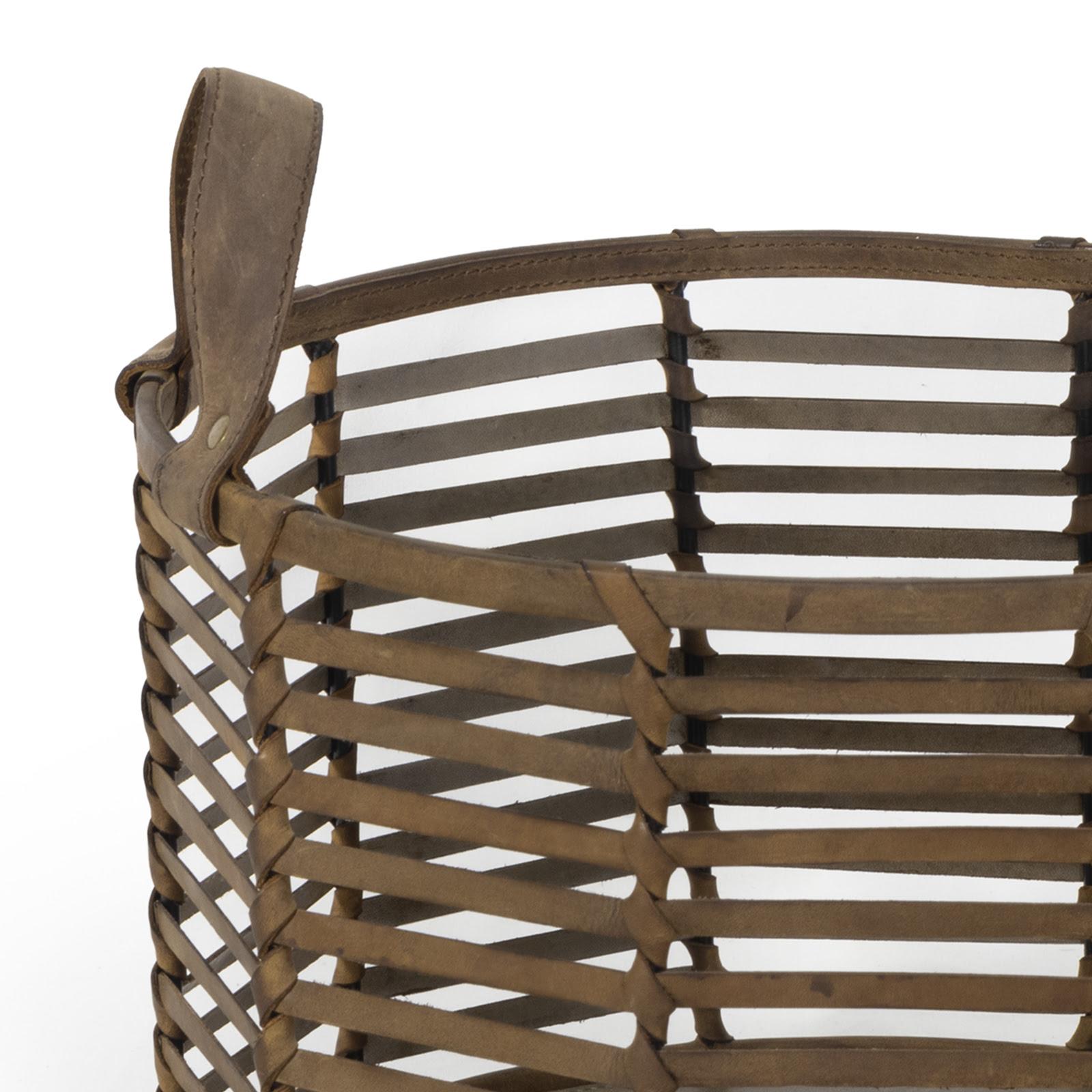 Finn Leather Basket Small