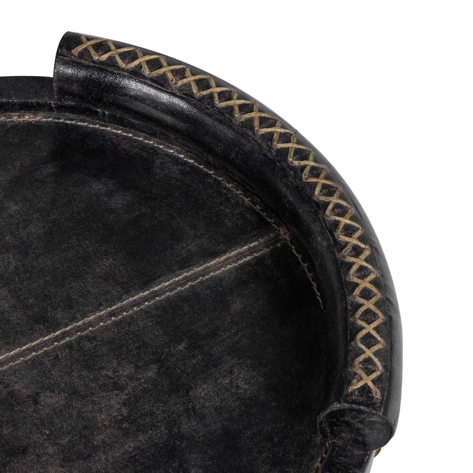 Forte Leather Tray Oval | Black