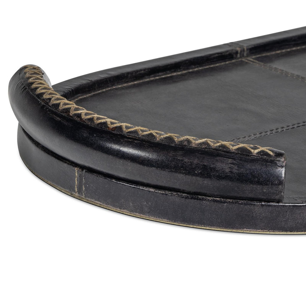 Forte Leather Tray Oval | Black