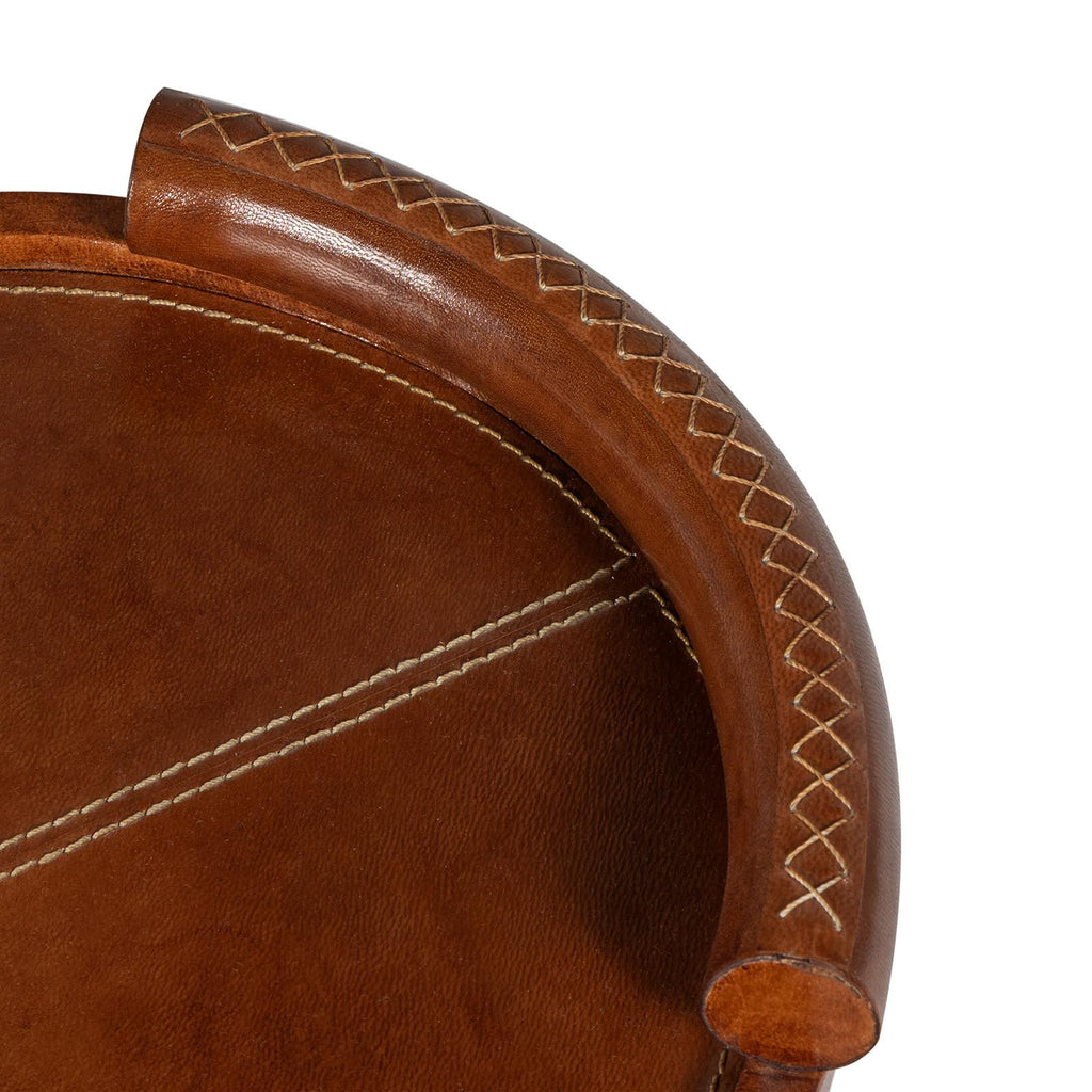 Forte Leather Tray Oval | Cognac