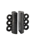Chandra Bookend Set | Blackened Zinc