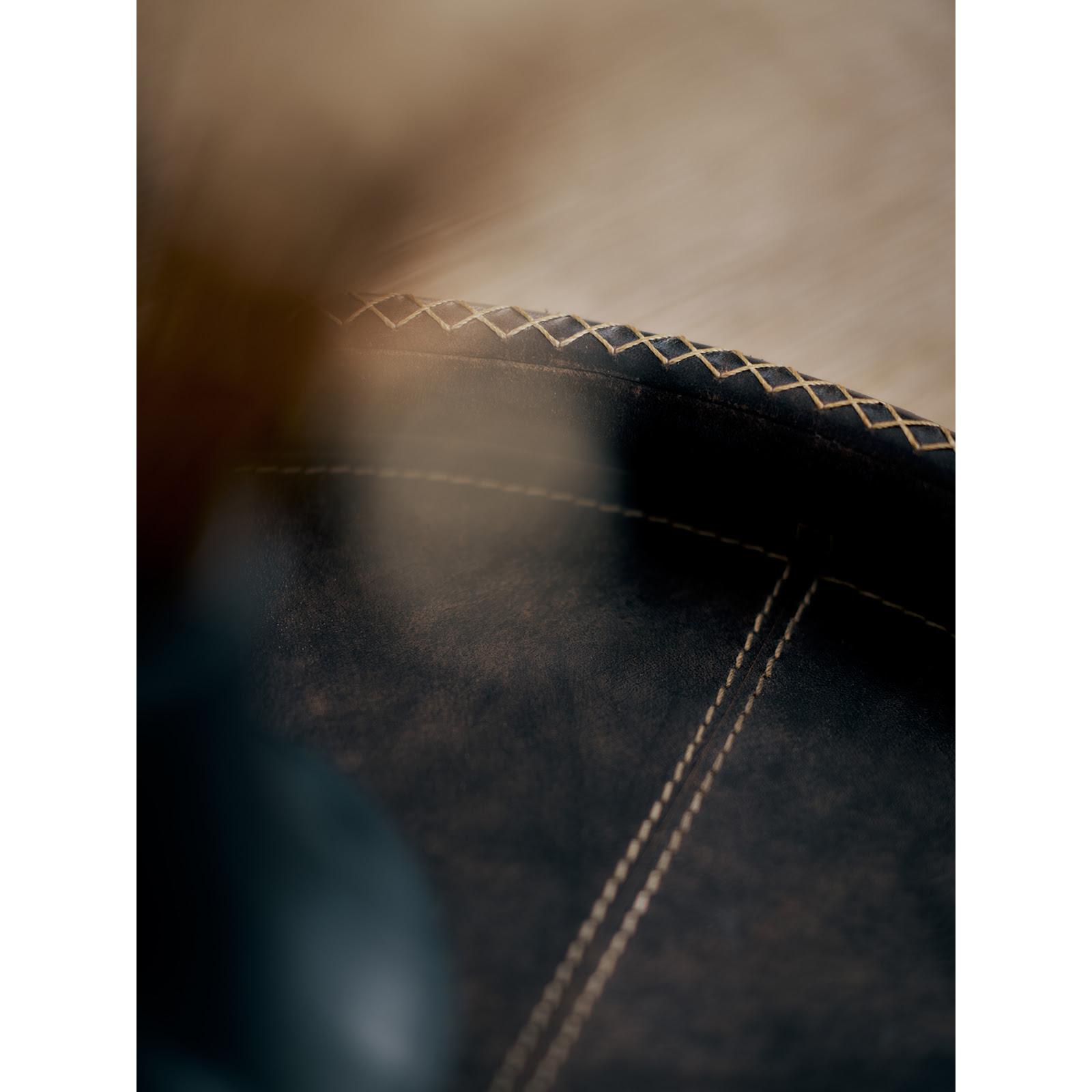Forte Leather Tray Round Large | Black