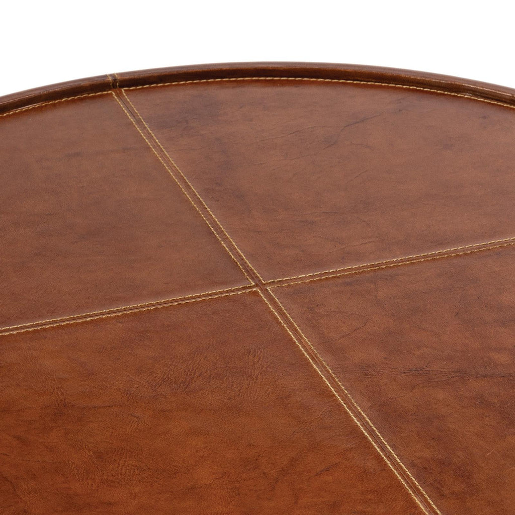 Forte Leather Tray Round Large | Tan