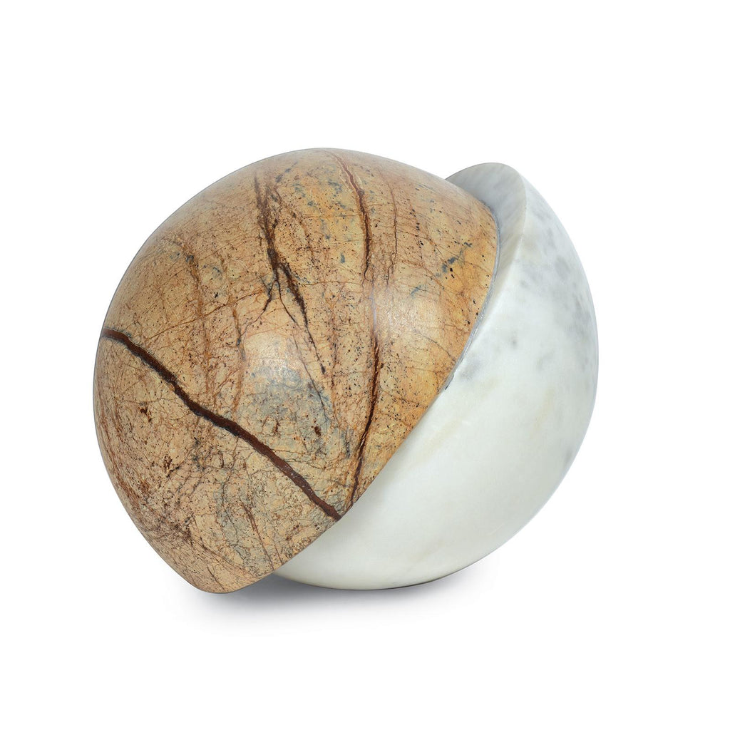 Flint Marble Accessory | Forest Brown and White