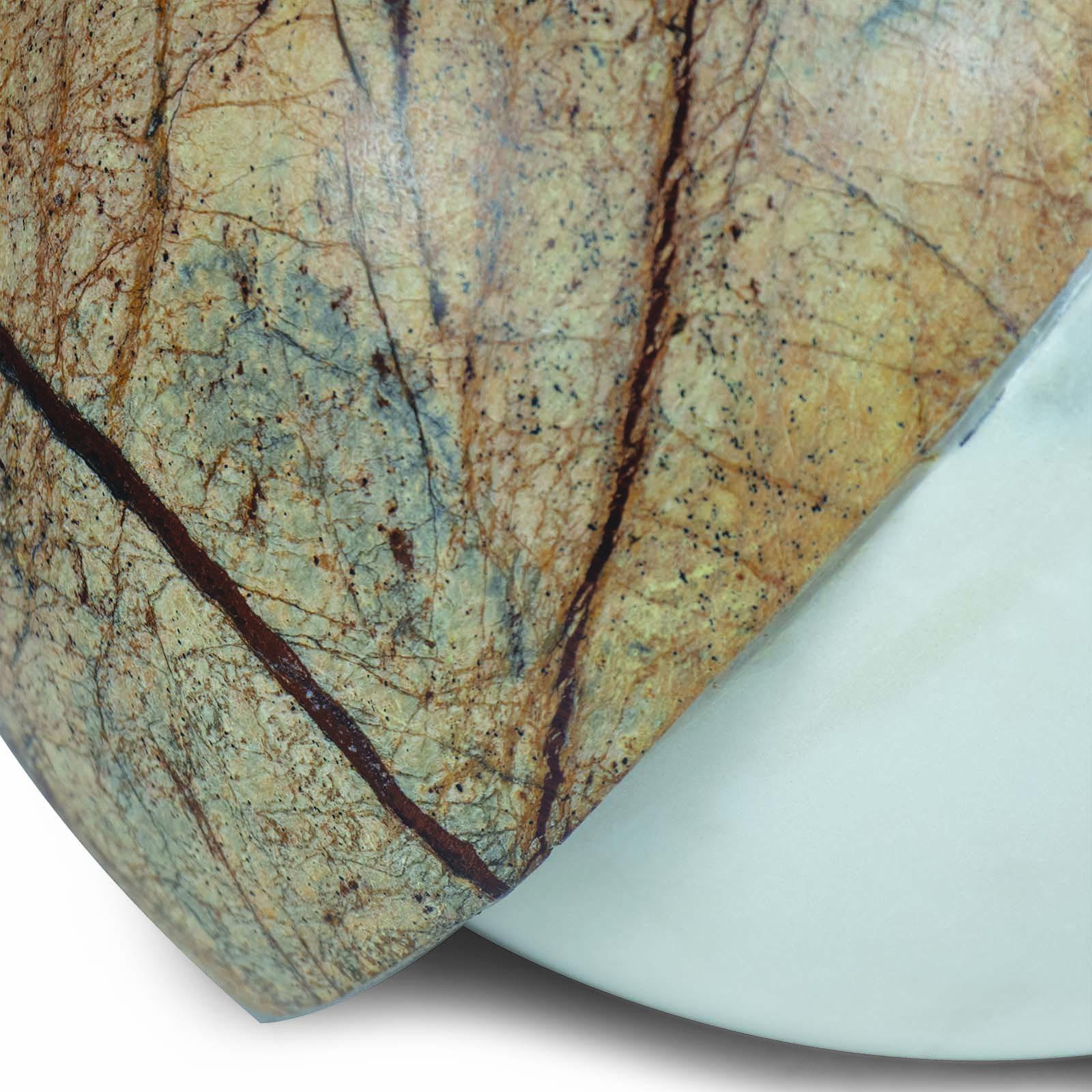 Flint Marble Accessory | Forest Brown and White