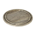Sutton Round Travertine Tray Set | Grey