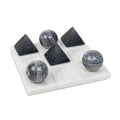 Tic Tac Toe Marble Board | White