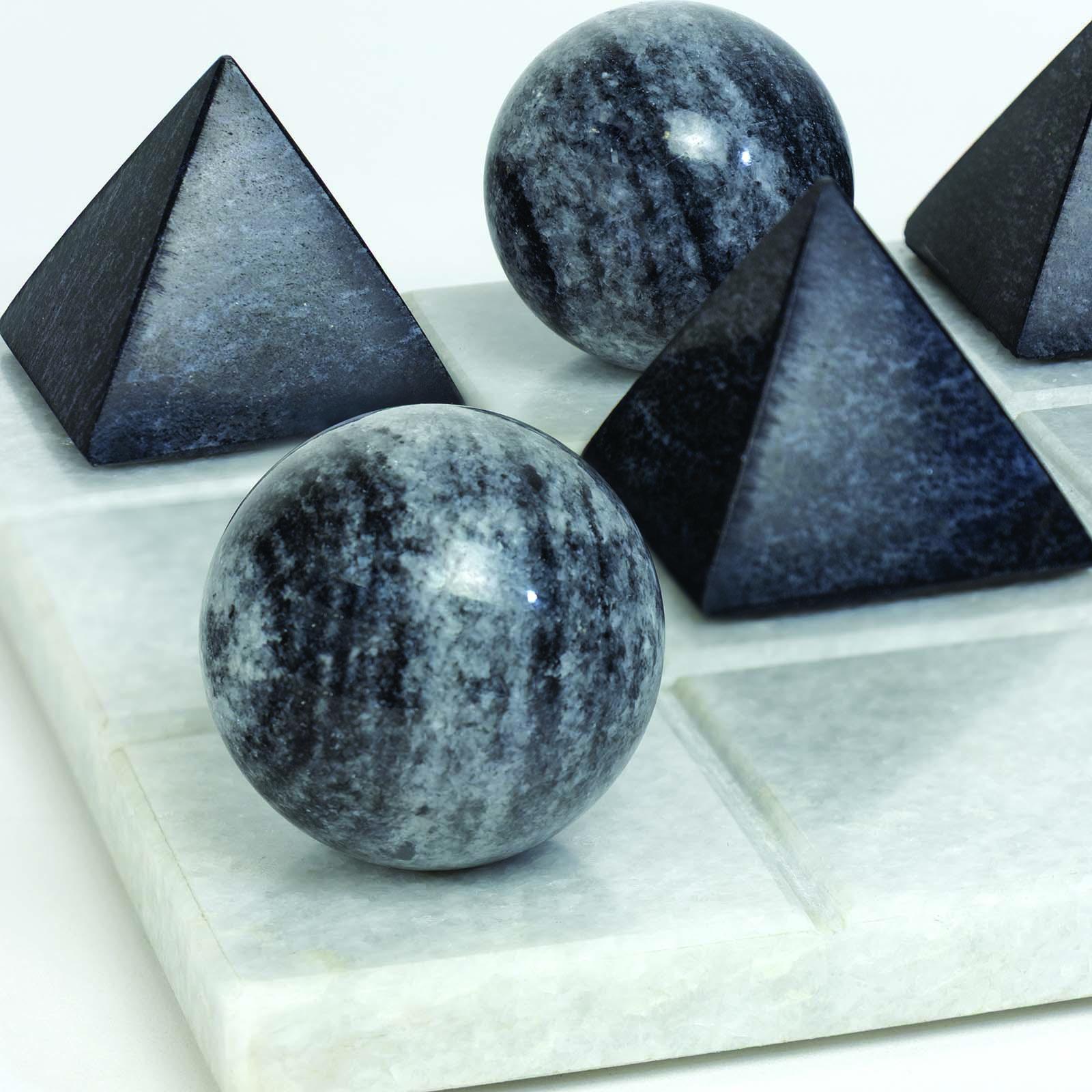 Tic Tac Toe Marble Board | White