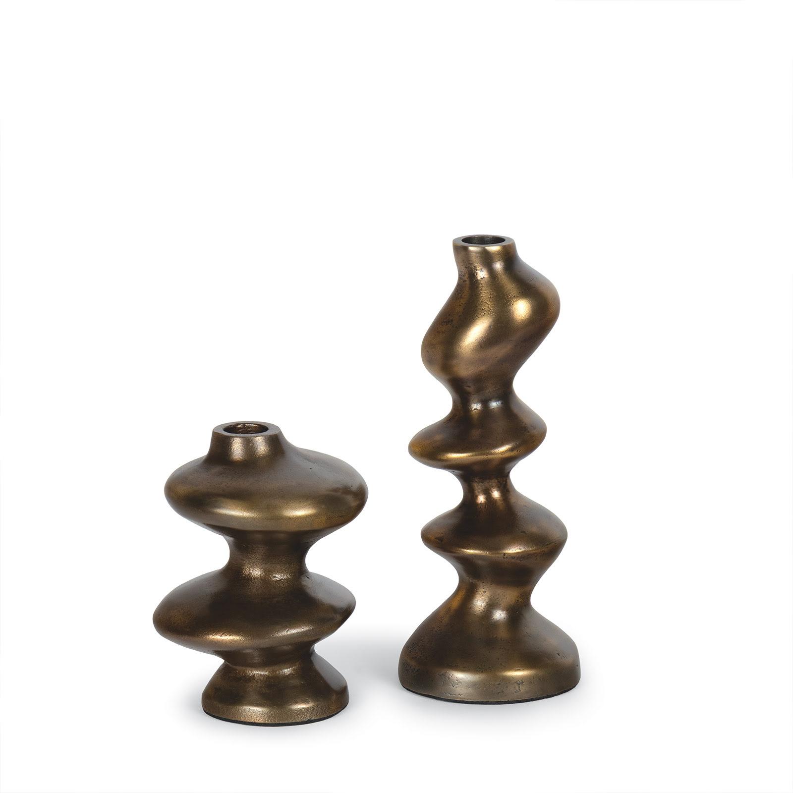 Blobby Candle Holder Set | Brass