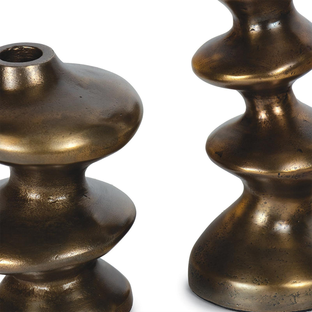 Blobby Candle Holder Set | Brass