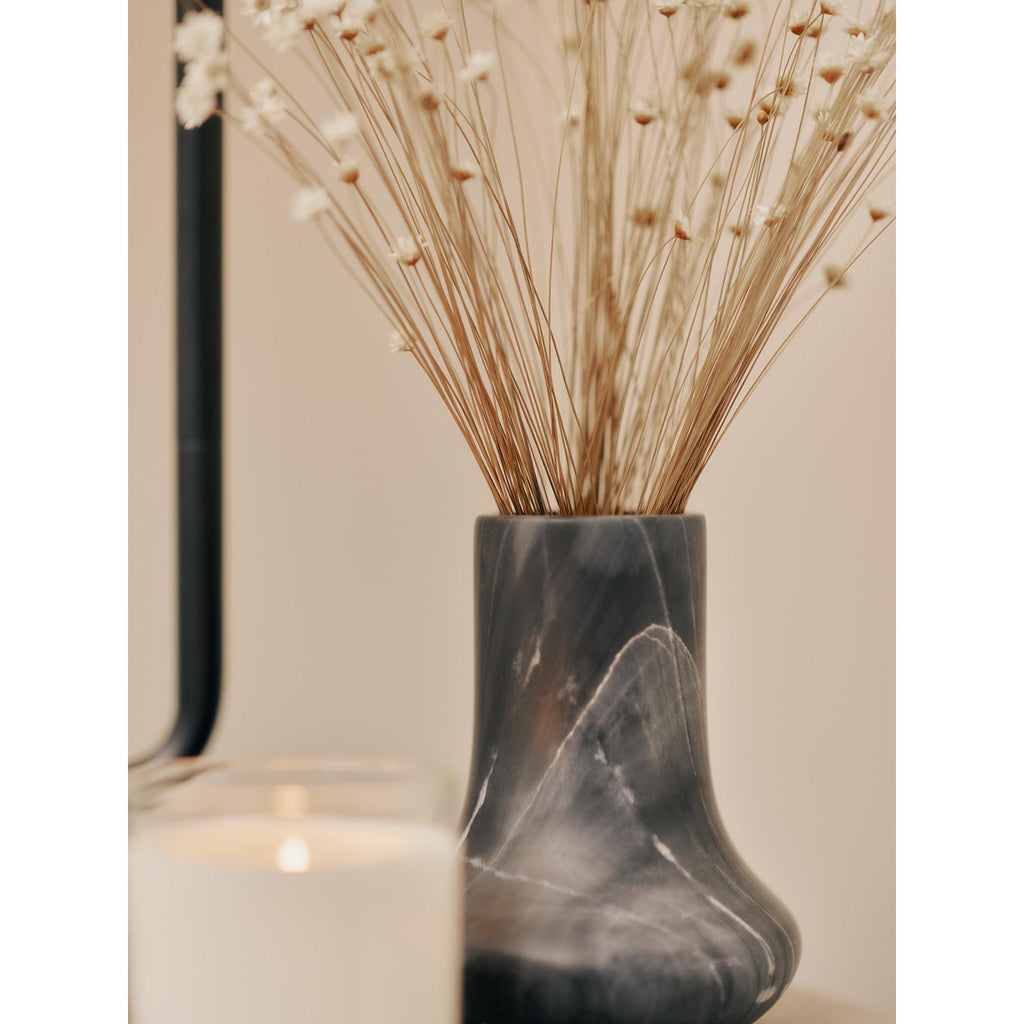 Jasper Marble Vase Small | Black