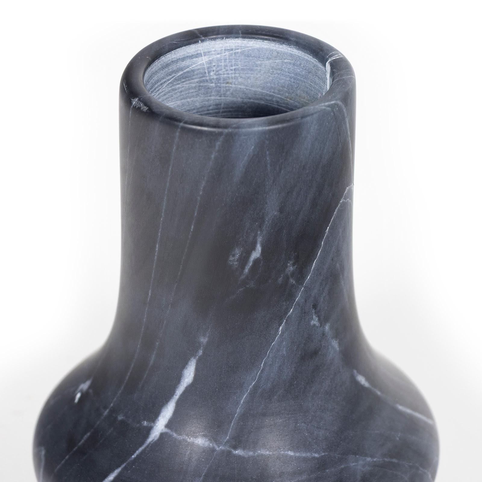Jasper Marble Vase Small | Black