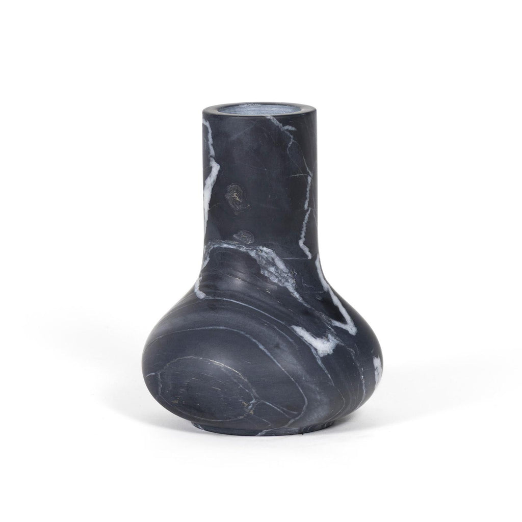 Jasper Marble Vase Large | Black