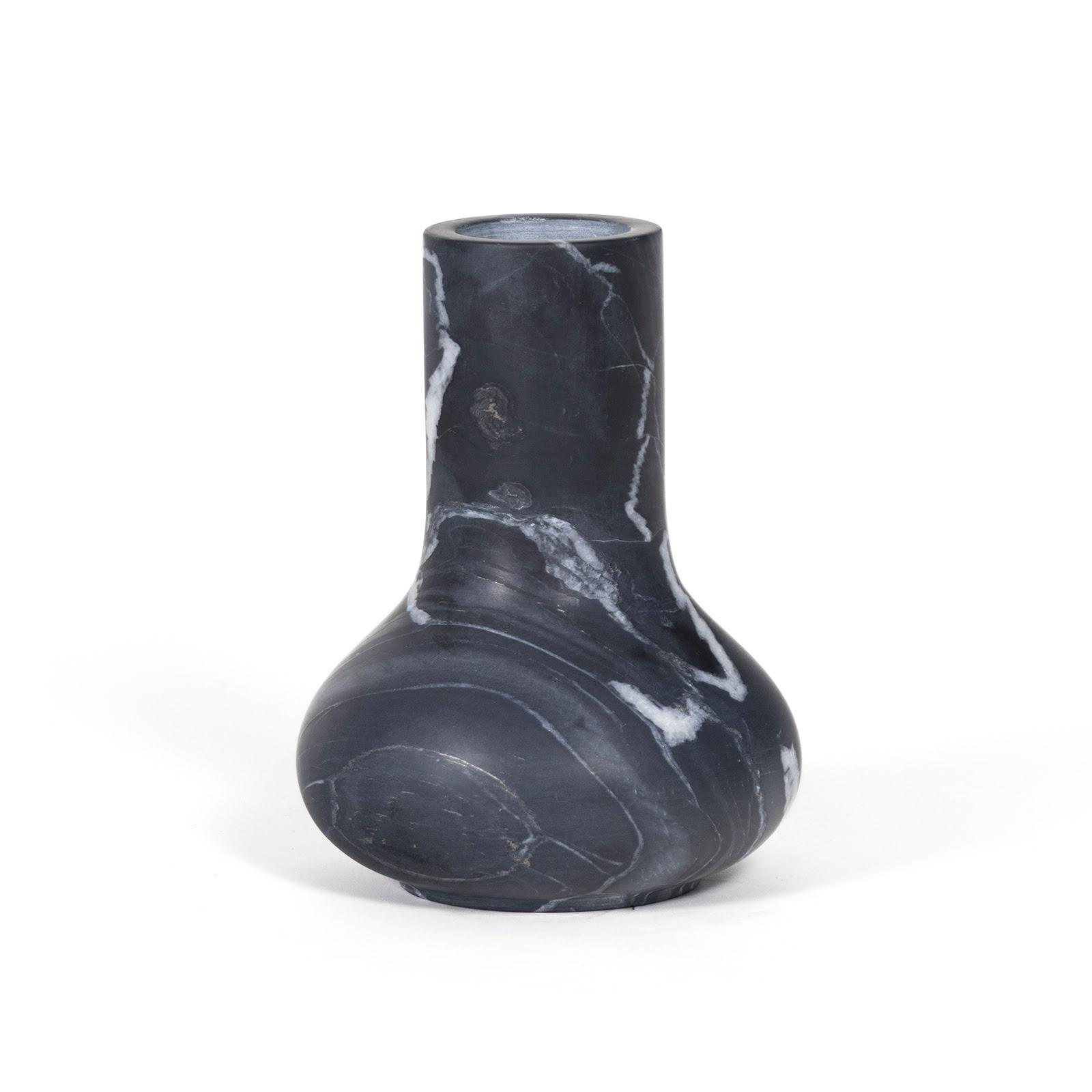 Jasper Marble Vase Large | Black