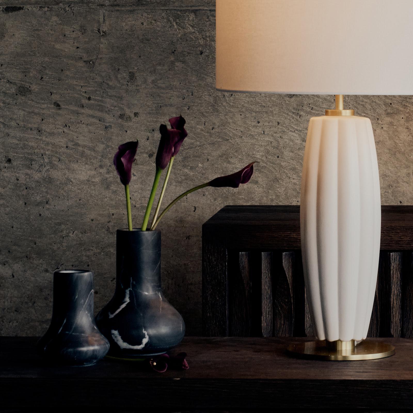 Jasper Marble Vase Large | Black