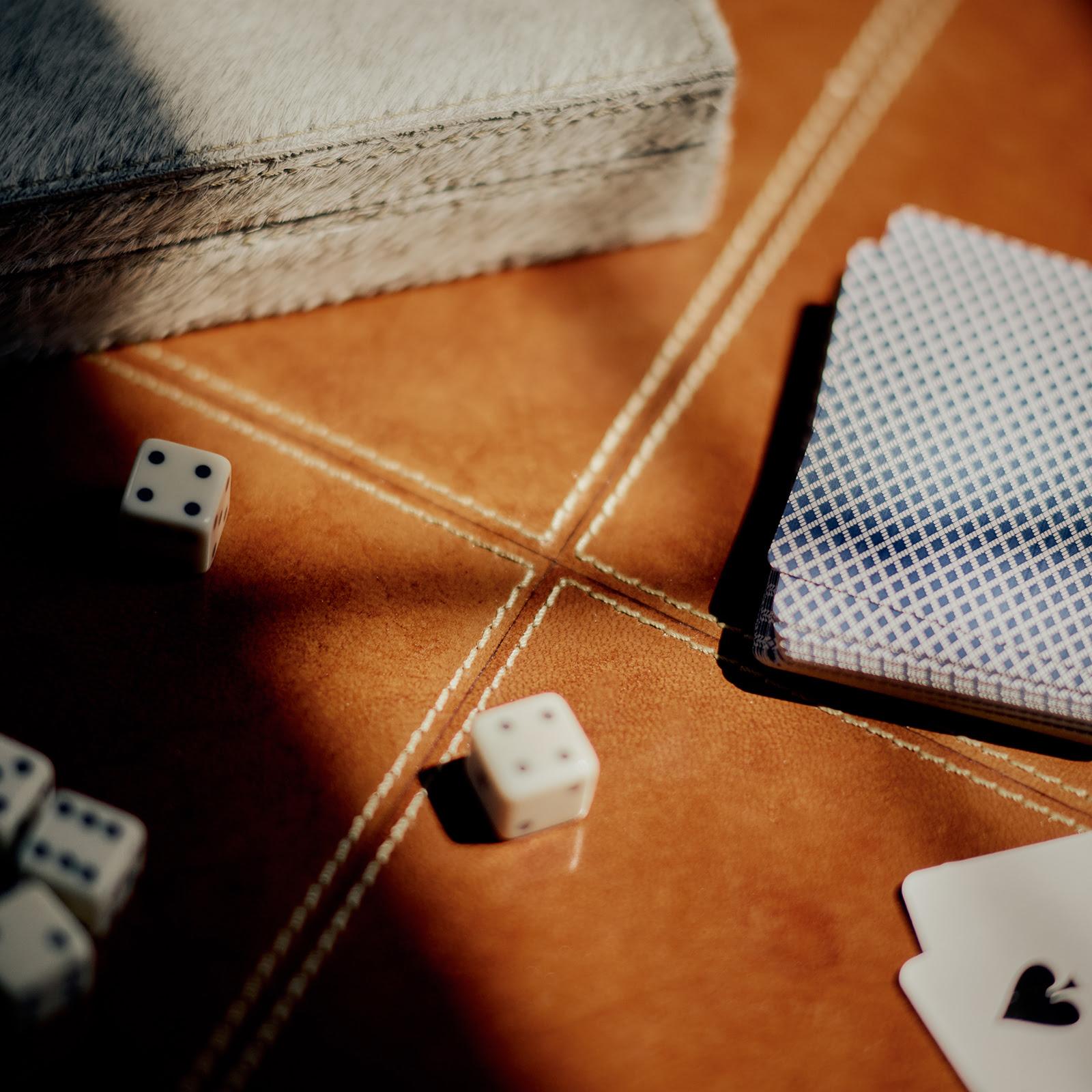 Andres Hair on Hide Playing Card Set | Grey