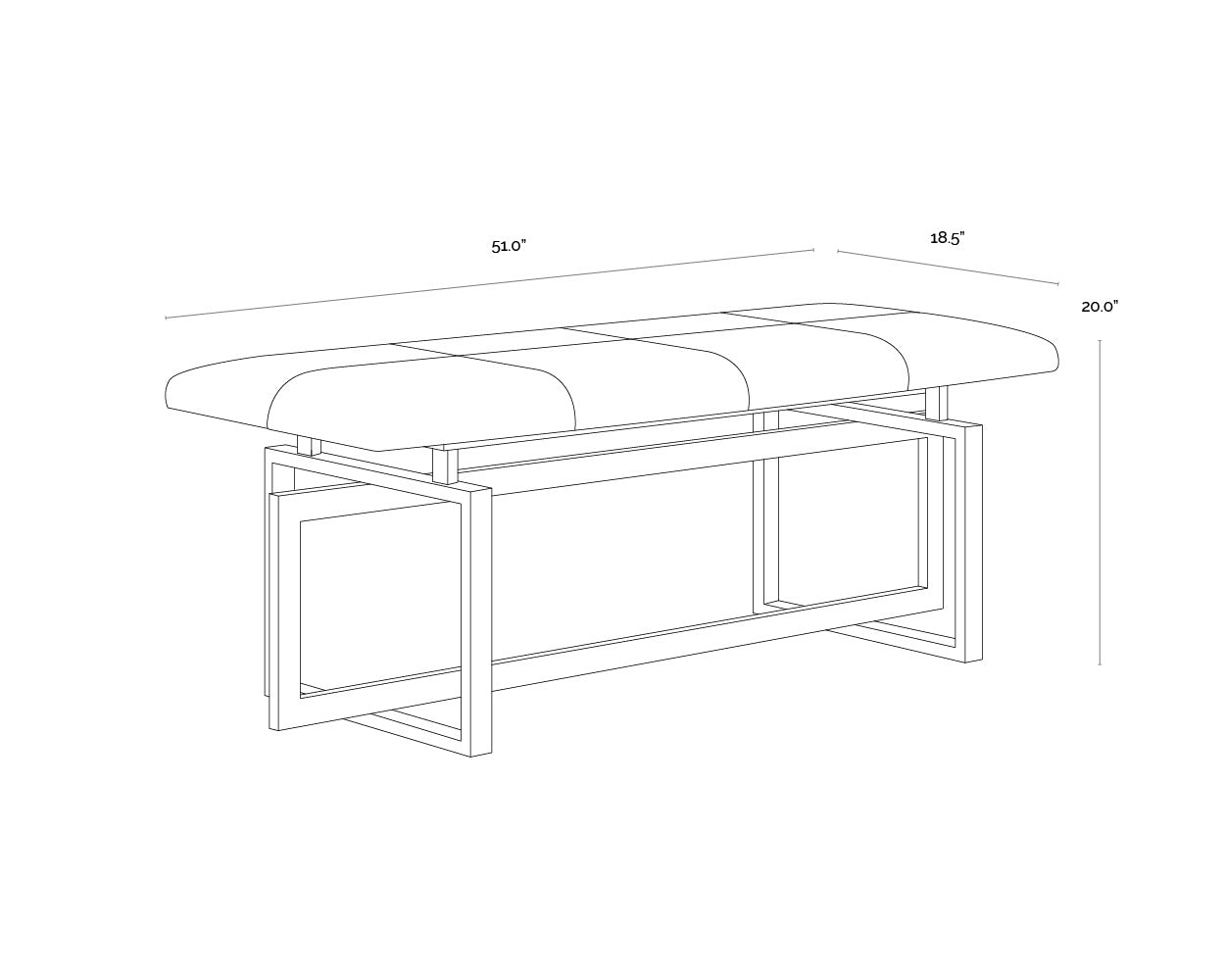 Pilar Bench - Brown