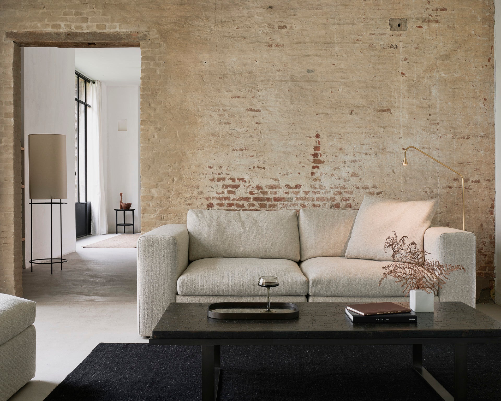Mellow Modular Sofa | Off White Eco Fabric | End Seater With R Arm