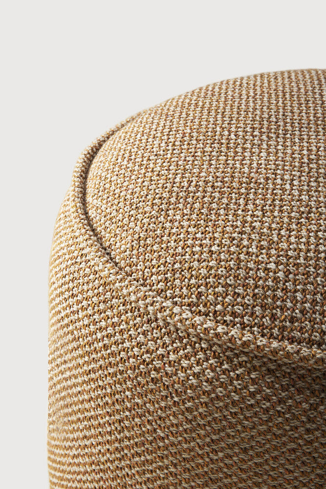 Donut Outdoor Pouf | Marsala Check Fabric