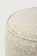 Donut Outdoor Pouf | Natural Check Fabric