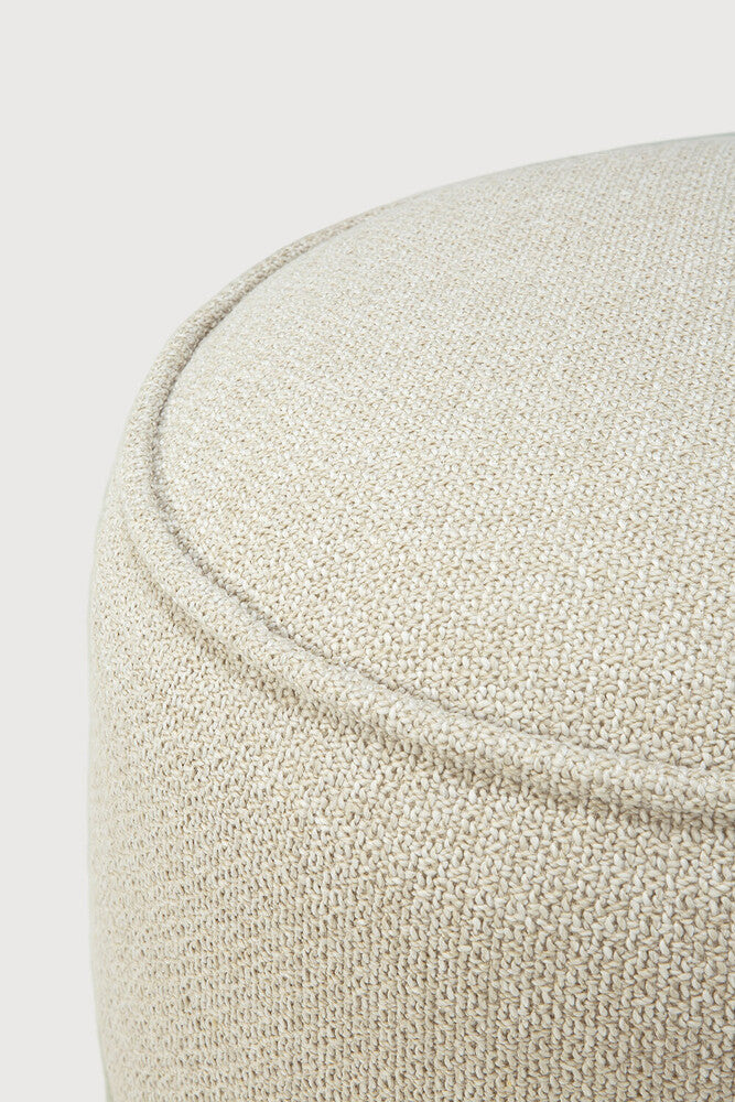 Donut Outdoor Pouf | Natural Check Fabric