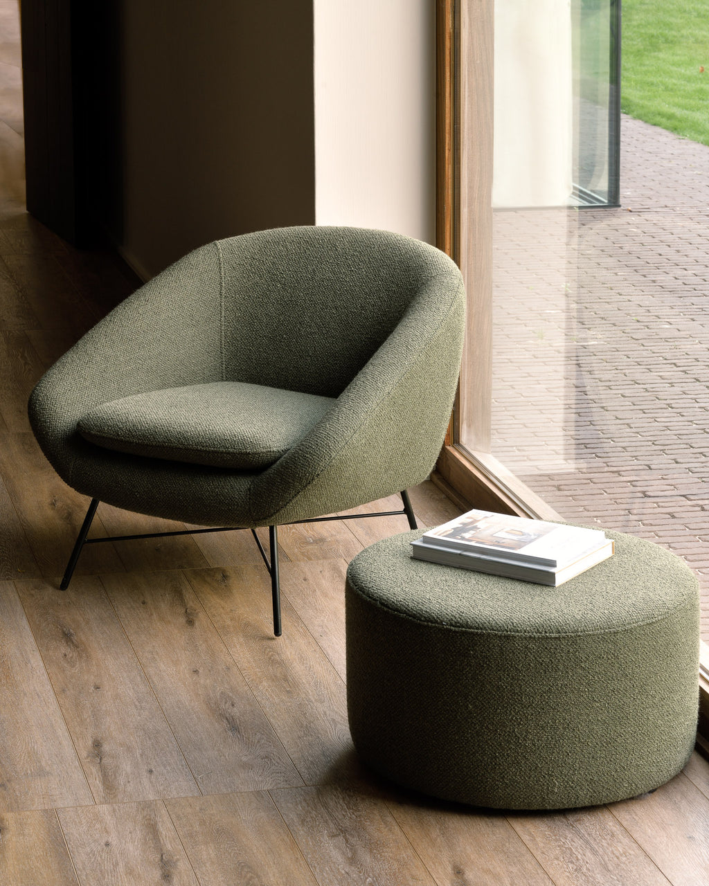 Barrow Lounge Chair | Pine Green Fabric