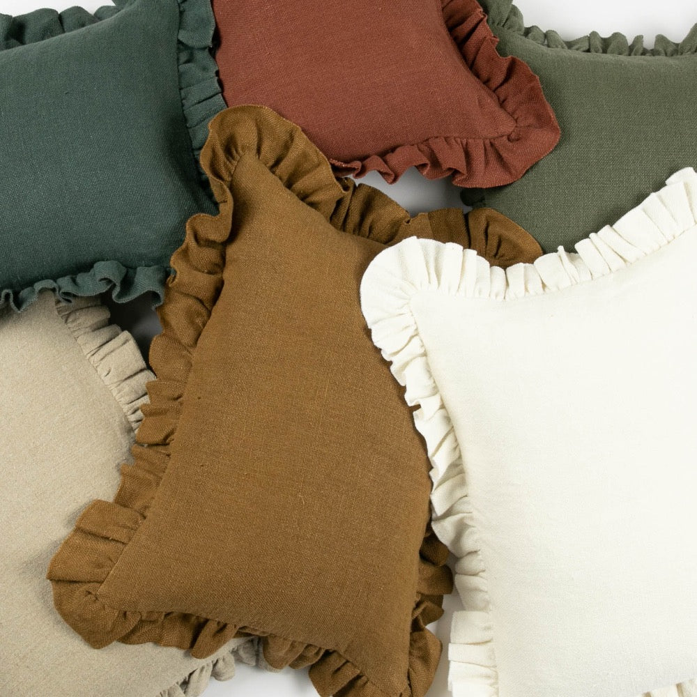 Anika Solid Saffron Pillow