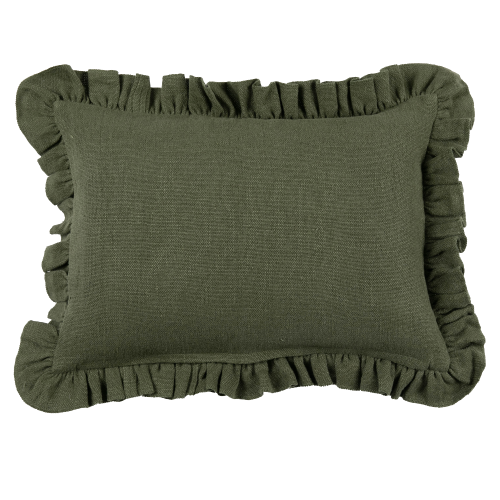 Anika Solid Olive Pillow
