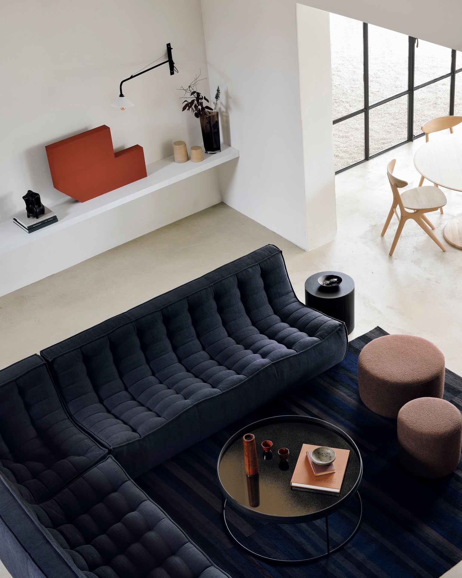 Barrow Pouf | Copper Fabric | 16" X 16"