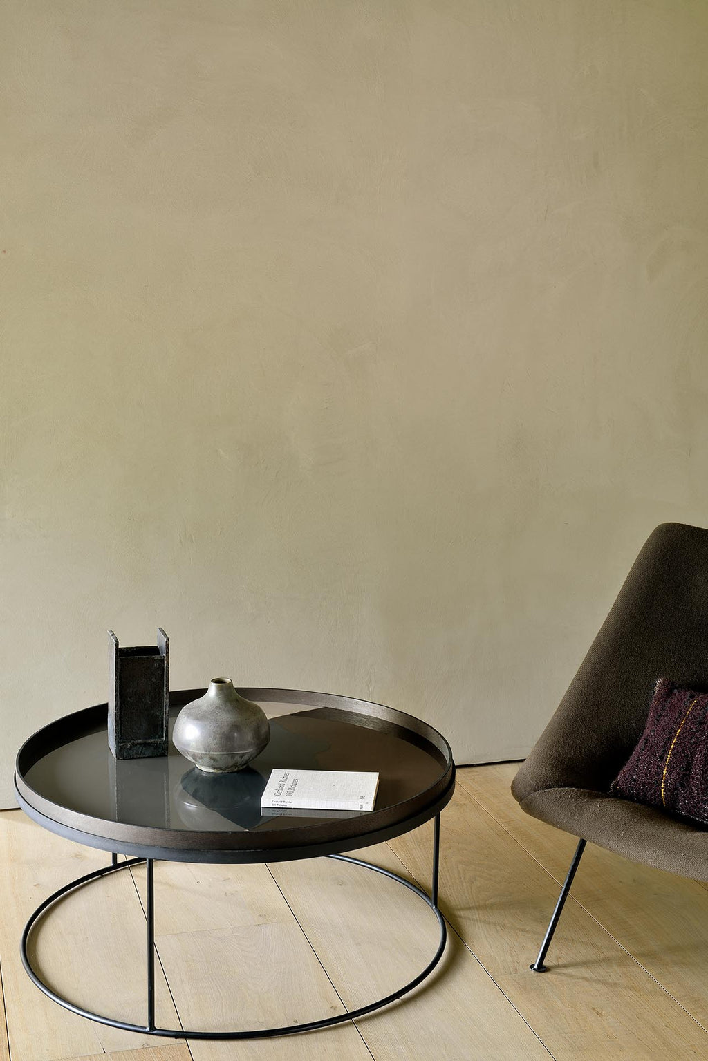 Combined Dots Tray | Glass | Graphite | Round | Xl