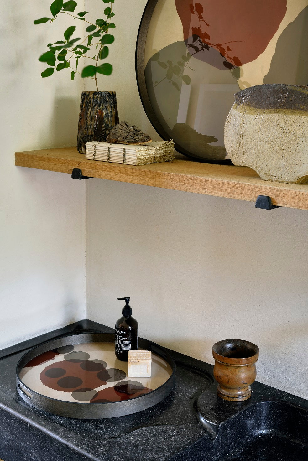 Layered Dots Tray | Glass | Pinot | Round | S