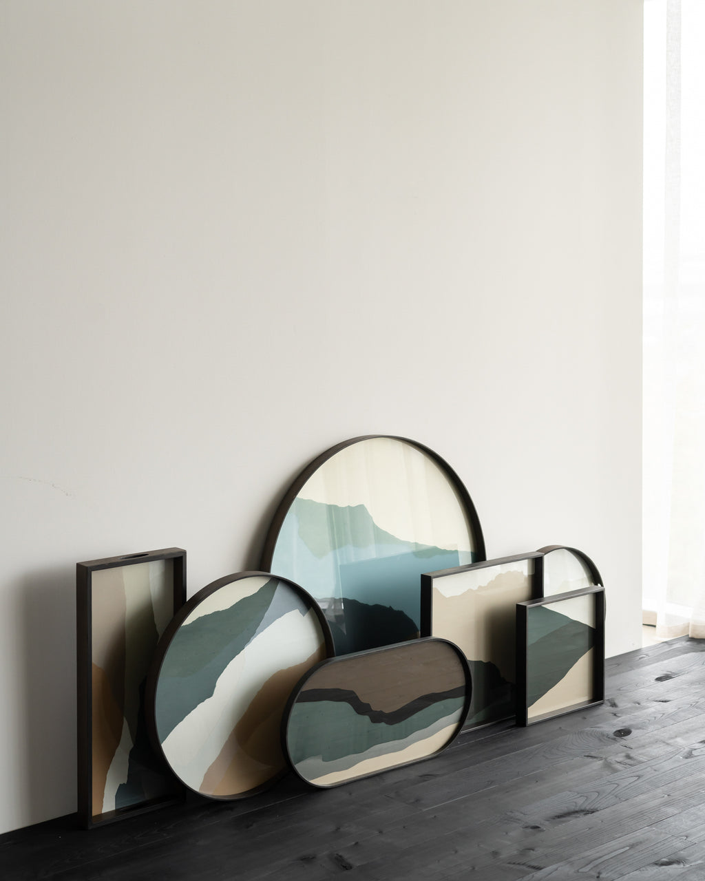 Wabi Sabi Tray | Glass | Graphite | Oblong | M