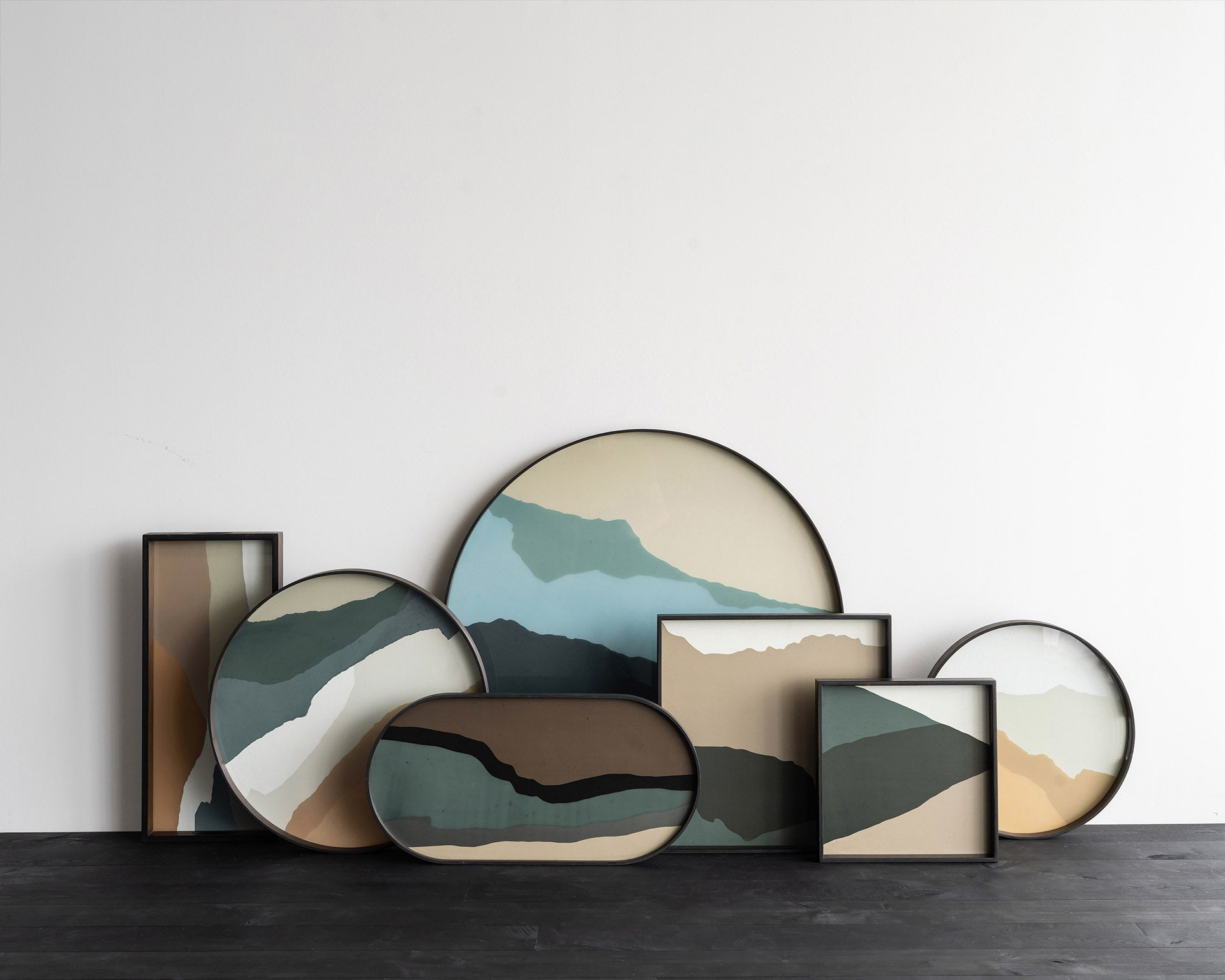 Wabi Sabi Tray | Glass | Sand | Round | S