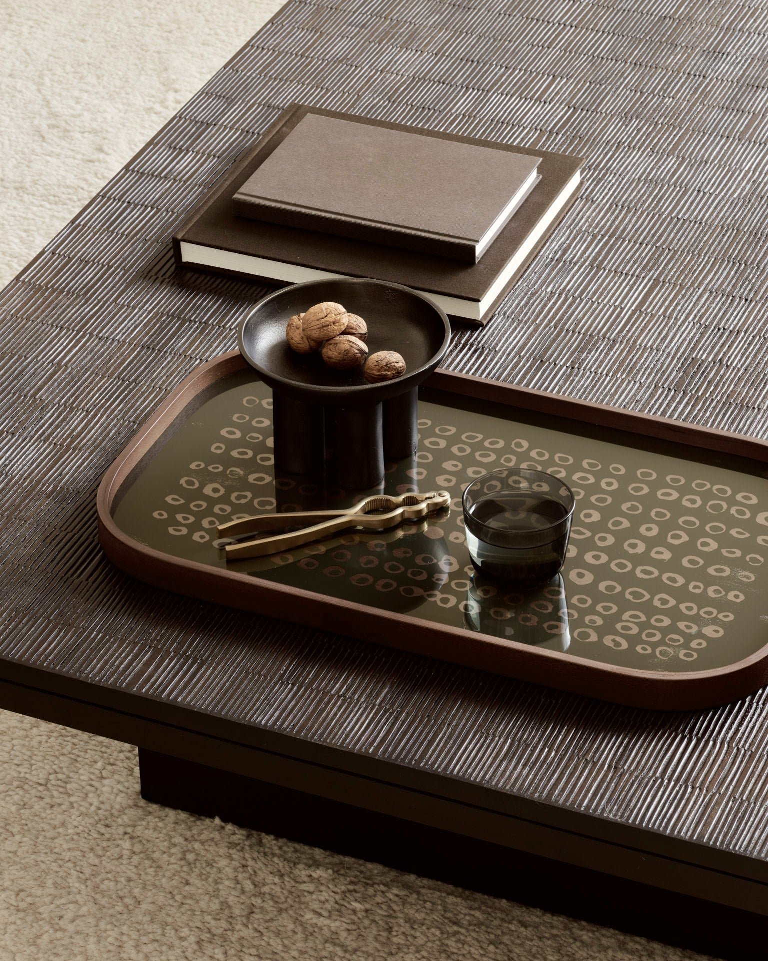 Second Nature Valet Tray | Glass | Moss | Rectangular | Xl
