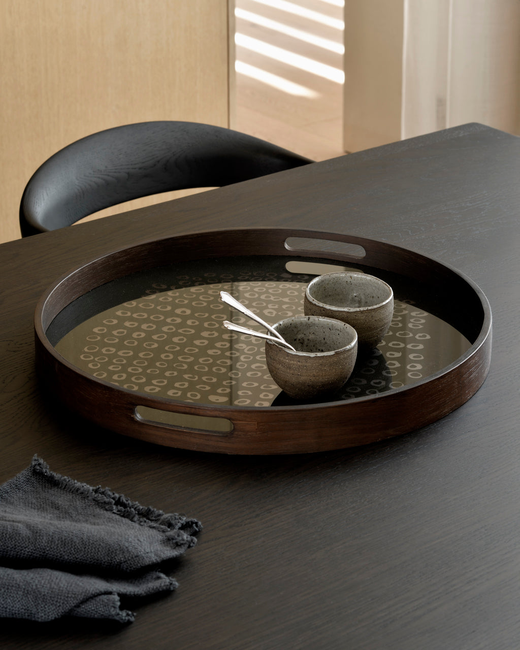Second Nature Tray | Moss | Glass | Round | S