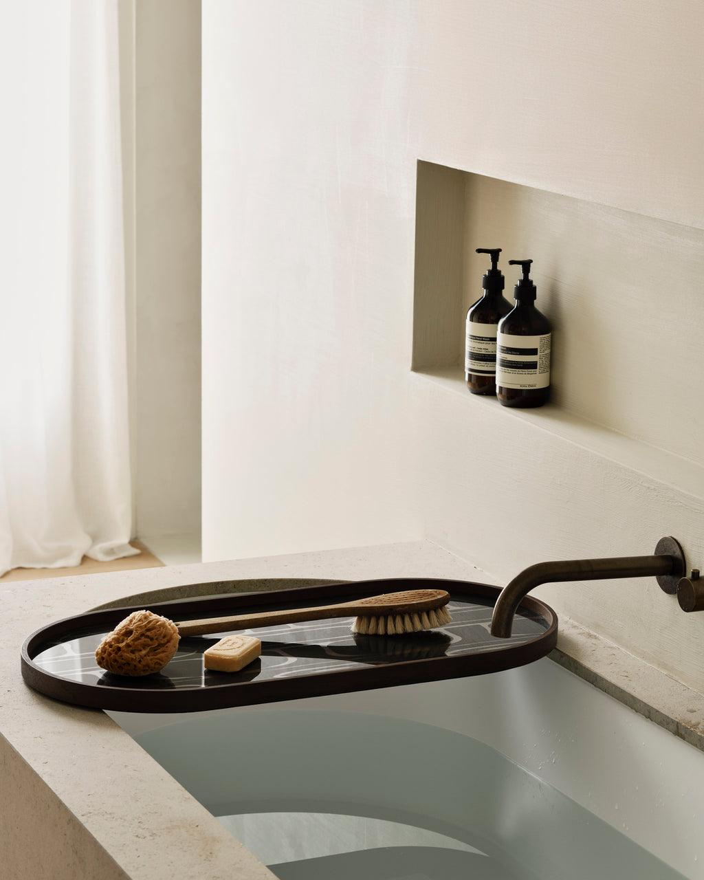 Second Nature Tray | Moss | Glass | Oblong | M