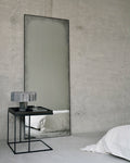 Aged Floor Mirror | Clear | Black Metal Frame | Medium Aged | Rectangular