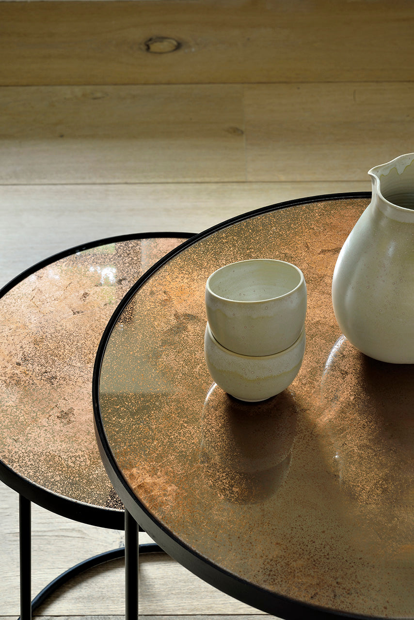 Nesting Coffee Table | Bronze Copper | Round | Set Of 2