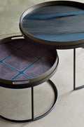 Organic Tray | Glass | Graphite | Round | L