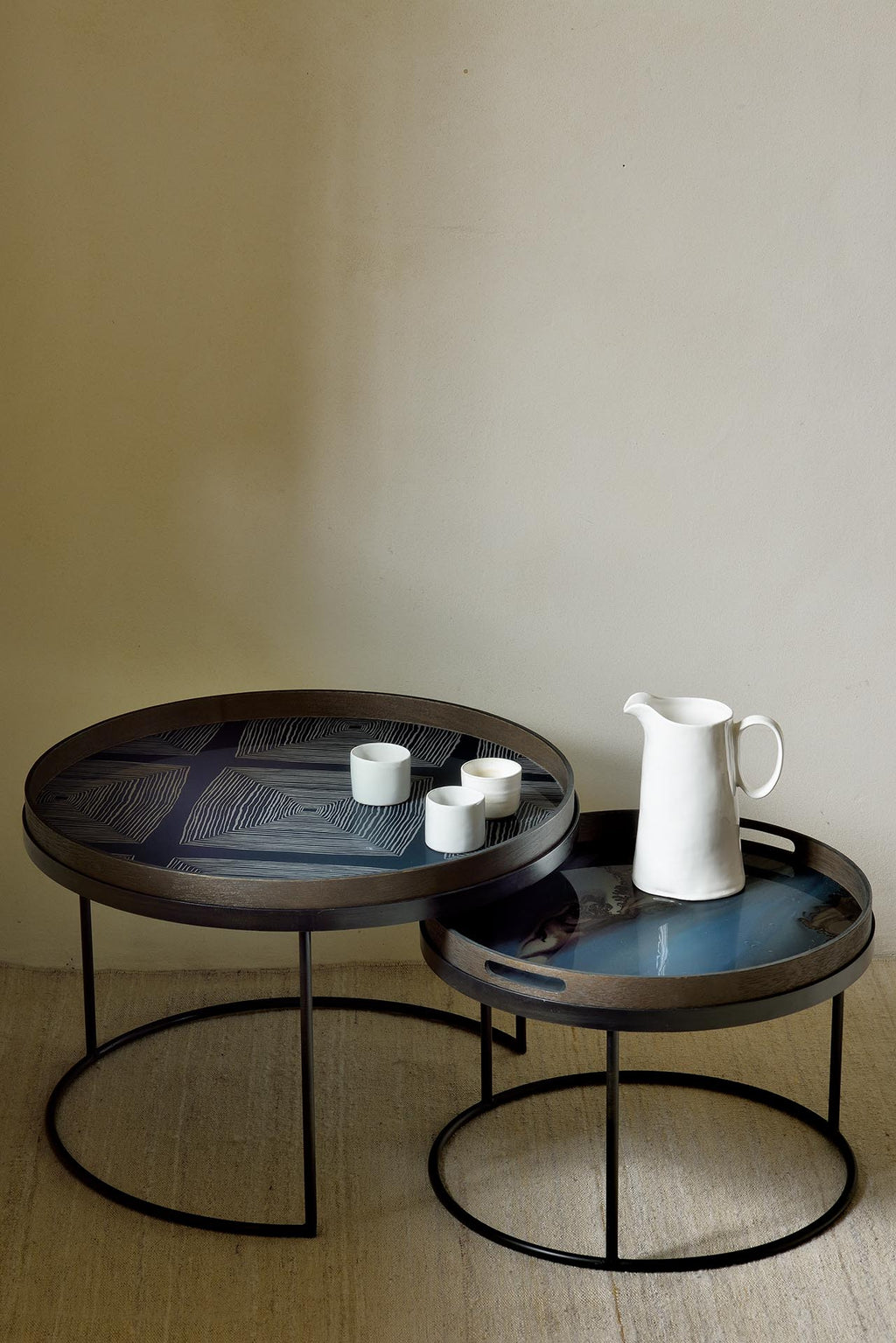 Organic Tray | Glass | Slate | Round | S